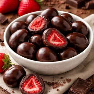 Dark Chocolate Freeze Dried Strawberries